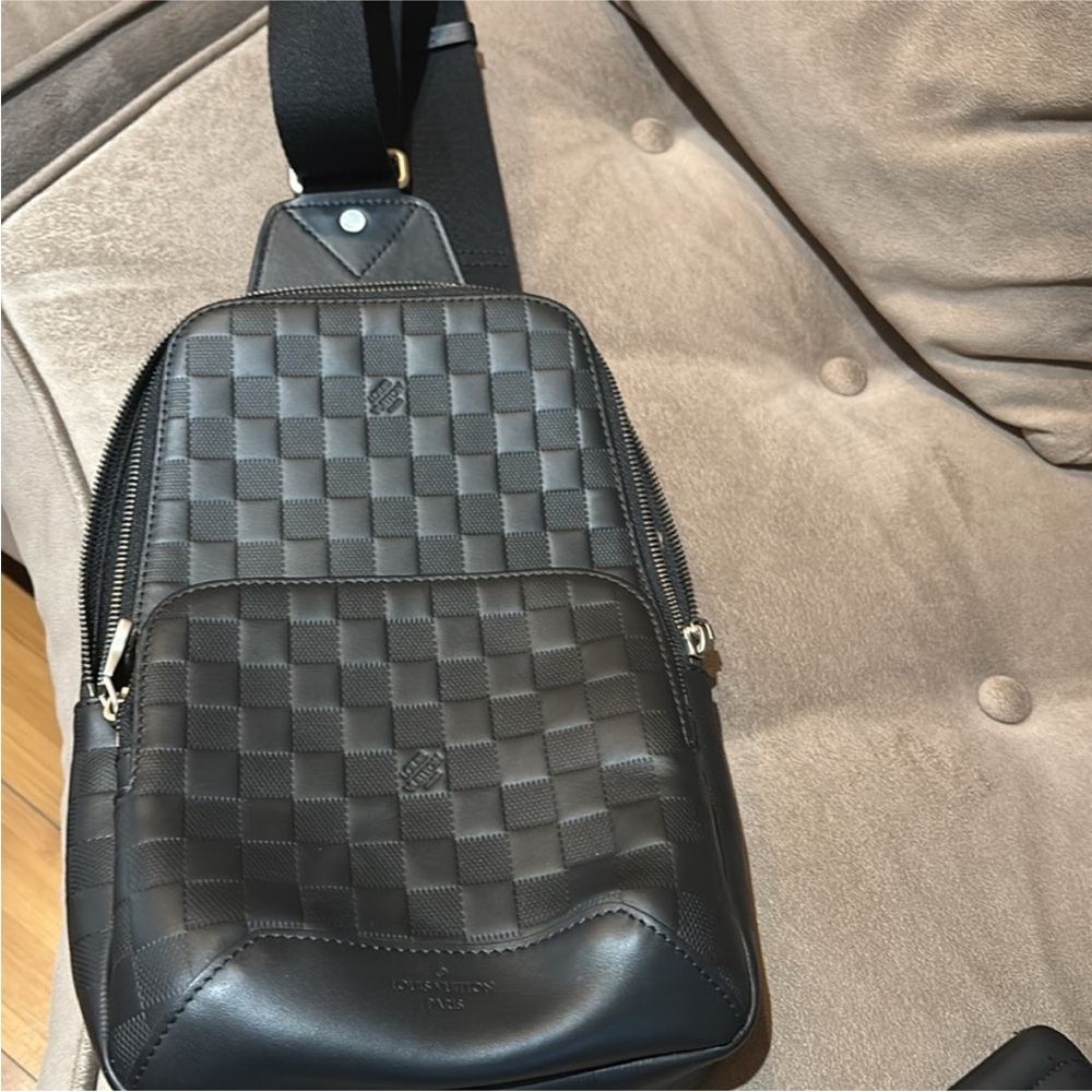 Louis Vuitton Black Checkered Belt Bag